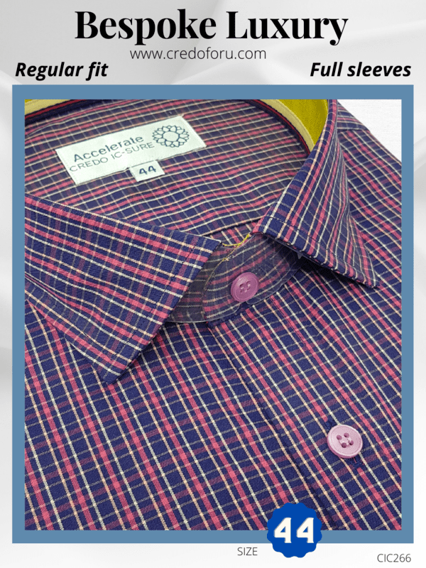 Arvind Fabric Pink Check Formal Shirt