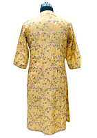 Women yellow full sleeves kurti