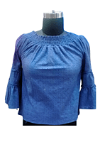 Women blue top