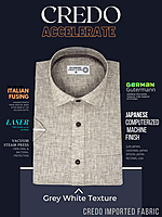 Grey &amp; White Texture Formal Shirt