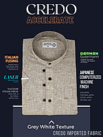 Grey & White Texture Formal Shirt