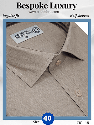 Raymond Fabric Light Brown Formal Shirt