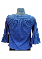 Women blue top