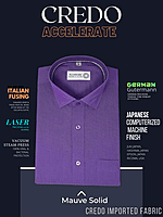 Credo Mauve Solid Formal Shirt