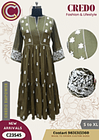 Khadi Sap green embroidered dress Khadi Sap green embroidered dress