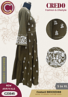 Khadi Sap green embroidered dress Khadi Sap green embroidered dress