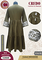 Khadi Sap green embroidered dress Khadi Sap green embroidered dress