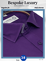 Mauve Solid Half Sleeves Formal Shirt