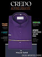 Mauve Solid Half Sleeves Formal Shirt