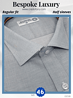 Arvind Fabric Grey Texture Formal Shirt