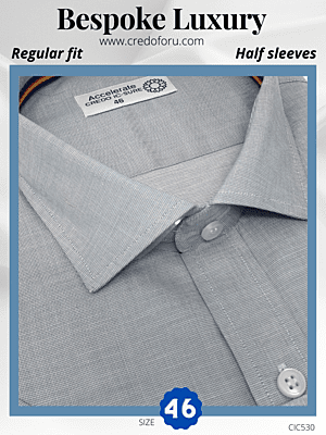 Arvind Fabric Grey Texture Formal Shirt
