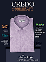 Mauve Stripe Half Sleeves Formal Shirt