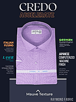 Raymond Fabric Mauve Solid Texture Half Sleeves Formal Shirt