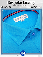 Arvind Fabric Aqua Blue Formal Shirt