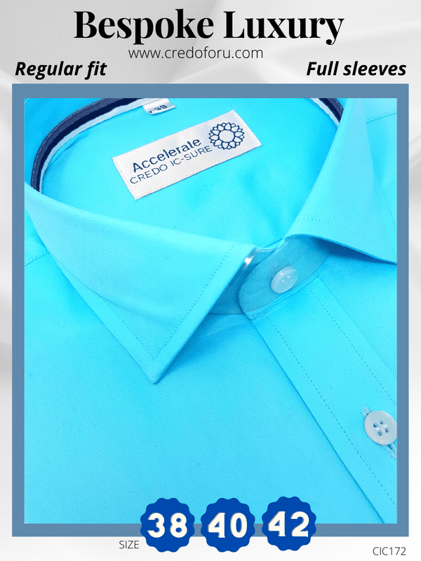 Italian Fabric Teal Blue Formal Shirt