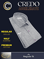 Grey Texture Formal Shirt