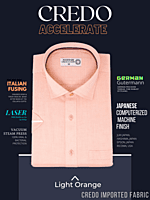 Light Orange Half Sleeve Formal Shirt