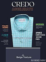 Men light sky blue checked  half sleeves formal shirt