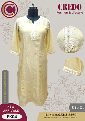 Cotton Yellow Kurti