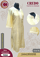 Cotton Yellow Kurti