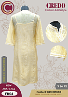 Cotton Yellow Kurti