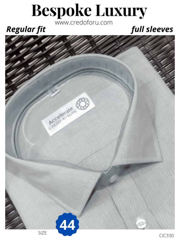 Men light grey full sleeves  formal shirt