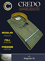 Green Check Black Formal Shirt