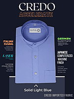 Light Blue Tap Collar Formal Shirt