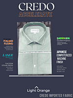Men  green colour with white checked full sleeves formal shirt