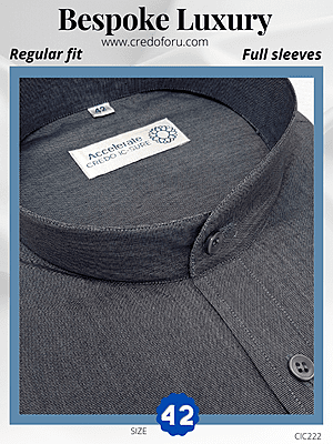 Arvind Fabric Grey Formal Shirt