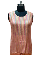 Peach Color Ethnic Printed Kurti-