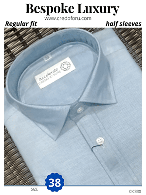 Men half sleeves gray colour formal shirt