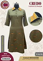 Sap green Khadi kurti