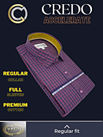 Arvind Fabric Pink Check Formal Shirt