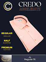Light Orange Half Sleeve Formal Shirt