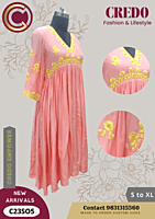 Peach muslin kurti Peach muslin kurti