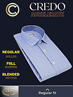 Blue & White Check Formal Shirt