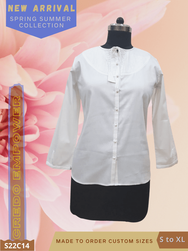 CREDO Women White Premium Cotton Top CREDO Women White Premium Cotton Top