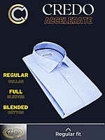 White & Blue Check Formal Shirt