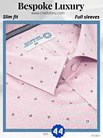 Arvind Fabric Pink &amp; White Formal Shirt