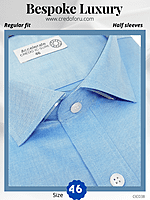 Arvind Fabric Light Blue Formal Shirt