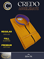 Arvind Fabric Black Print On Yellow Shirt