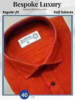 Red ochre yellow half sleeve formal shirt Red ochre yellow half sleeve formal shirt