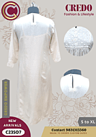 Khadi cotton white kurti