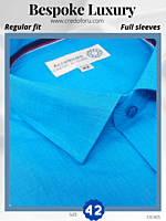 Arvind Fabric Blue Texture Formal Shirt