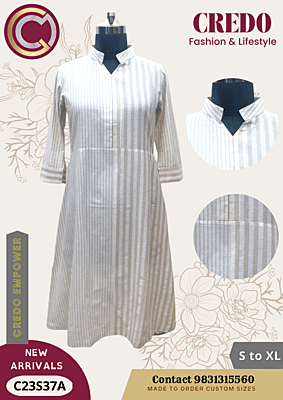 Khadi striped kurti