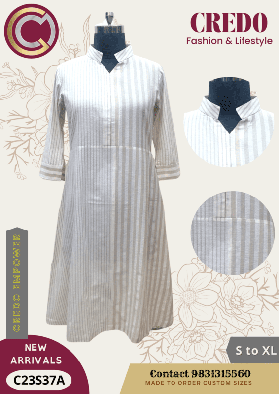 Khadi striped kurti Khadi striped kurti