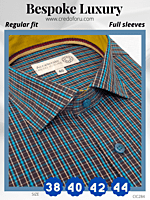 Arvind Fabric Blue check, Black