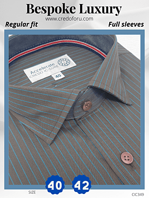Arvind Fabric Black Check on Peach Shirt