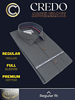 Arvind Fabric Black Check on Peach Shirt
